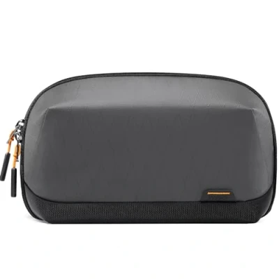 Image of Inateck 180 Open Cable Organiser Bag Electronics Accessories Travel Gadgets Organizer Splashproof, Pouch Tech Storage with Handle, AB03007 Gray