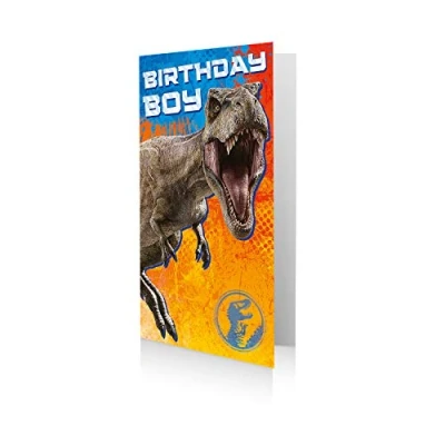 Image of Danilo Promotions Ltd Jurrassic World Official Birthday Card, Boy Multiple Colours, JW023