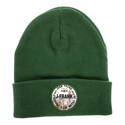 Image of John Frank Mens Hat with label sewn on the front JFBN18W01 man Green One Size