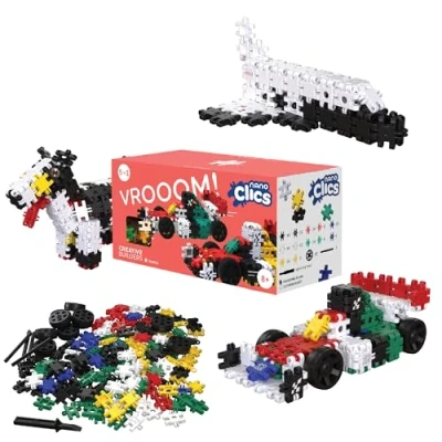 Image of Nano Clics creative Builders 250, construction toys for children ages 8 and up, educational in a 250 piece set, building blocks girls boys, durable