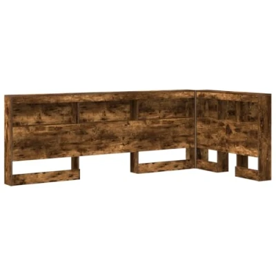 Image of vidaXL Storage Headboard with Shelf Smoked oak 80 cm Engineered wood