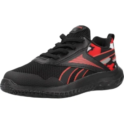 Image of Reebok RUSH Runner 5 Elastic LACE Unisex Road running shoes for kids, Size: 6.5K, Black/energyred/grey3 Textile/synthetics