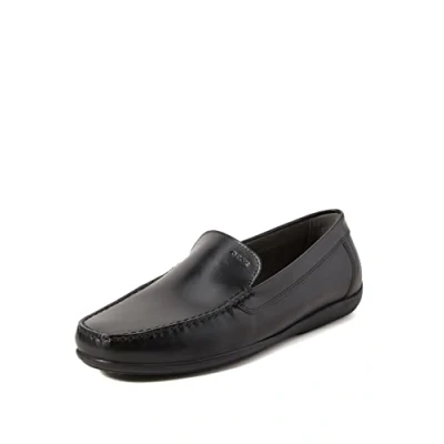 Image of Geox Men&#039;s U Ascanio Moccasins, Black, 10.5 UK
