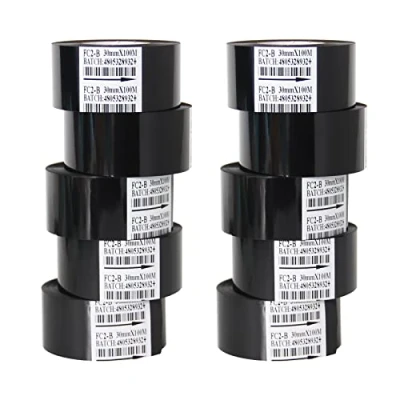Image of 10 Rolls Black Hot Stamp Ribbon 30mm x 100m Thermal Transfer for Coder Printer Machine