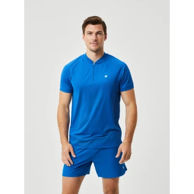 Image of Björn Borg ACE Performance ZIP POLO Sports Tshirt, Men&#039;s, Size: Large, Classic blue