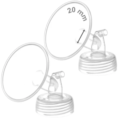 Image of Maymom Wide Neck Pump Part for Spectra S1/S2 Pumps Includes Flange Not Genuine Replaces Shield (20mm Two Flange)
