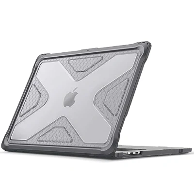 Image of FINTIE Case Compatible with MacBook Air 15 Inch (2024/2023) M3/M2 Chip, Heavy Duty Rugged Hard Shell Cover TPU Bumper for 15.3&quot; Model A3114 A2941, Grey