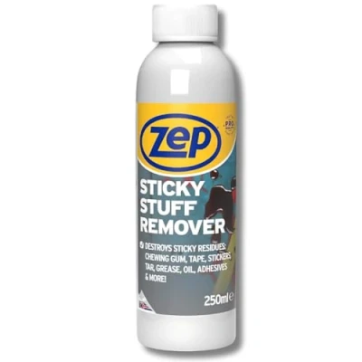 Image of Zep sticky stuff remover 250ml adhesive remover, glue sticker super uk, grease chewing gum