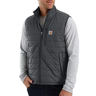 Image of Carhartt Men&#039;s Rain Defender Relaxed Fit Lightweight Insulated Vest, Shadow, S