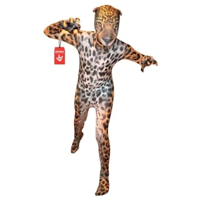 Image of Morphsuits Kids Jaguar Costume Big Cat Animal Halloween For Large