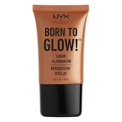 Image of NYX Professional Makeup Born to Glow Liquid Illuminator, Shimmer Makeup, Highlighter, Foundation Base, Vegan Formula, Shade: Sun Goddess