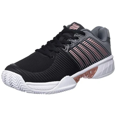 Image of K Swiss Women&#039;s Express Light 2 Sports Shoe, Black, Grey, Rose Gold, 4 UK