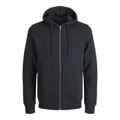 Image of Jack &amp; Jones Jjebradley PLUS Zipup sweatshirt, Men&#039;s, Size: 3XL, Black