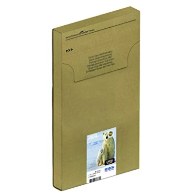 Image of Epson 26XL Polar Bear High Yield Genuine Multipack, Eco Friendly Packaging, 4 colours Claria Premium Ink Cartridges,XL Capacity