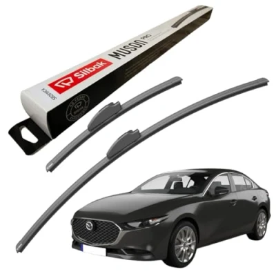 Image of Silbak Windscreen Wipers, for MAZDA 3 (2019 ONWARDS) Wiper Blades, 650mm/400mm