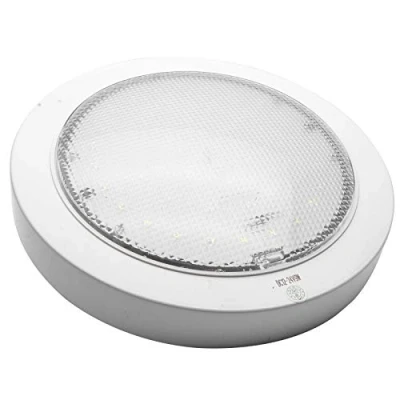 Image of LED Ceiling Light, 12V 9W Car Roof Round Interior Lamp for Motorhome Caravan Camper RV Trailer Truck Vehicle, White