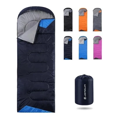 Image of Sleeping Bags for Adults Backpacking Lightweight Waterproof 3 Seasons Cold Weather Bag Girls Boys Mens Warm Camping Hiking Outdoor Travel Hunting with Compression Bags（Navy Blue）