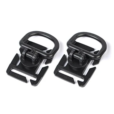 Image of ACEXIER 2pcs/Lot Tactical 360 Degree Rotation D ring Clips MOLLE Webbing Attachment for Backpack Pouches Plastic Clamp Outdoor EDC Kit