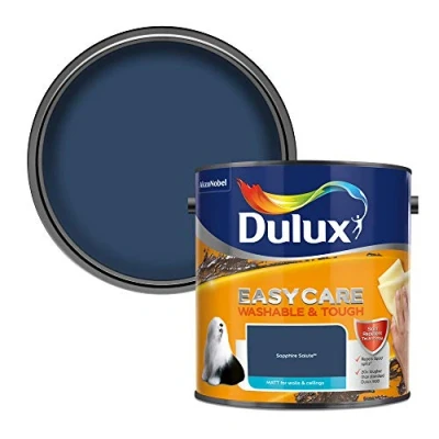 Image of Dulux 403201 Easycare Washable &amp; Tough Matt Emulsion Paint For Walls And Ceilings Sapphire Salute 2.5L