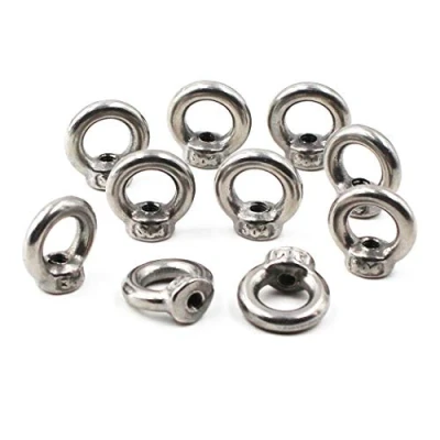Image of M3 Ring Shape Lifting Eye Nut 304 Stainless Steel Threaded Fastener 25 Pack