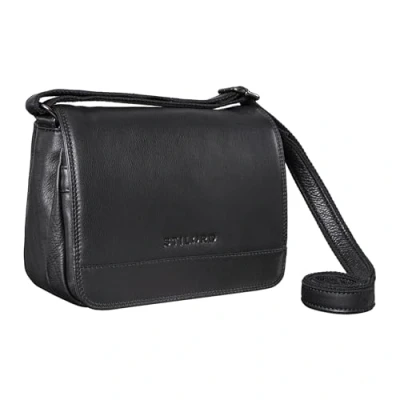 Image of STILORD &#039;Malou&#039; Vintage Leather Handbag for Ladies Elegant Shoulder Bag Small Women&#039;s Purse Classic Crossbody Evening Party Genuine Leather, Colour:Black