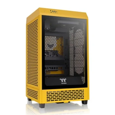 Image of Thermaltake Tower 200 Mini ITX Computer Case; 2x140mm Pre Installed CT140 Fans; Supports GPU Length Up to 380mm; CA 1X9 00S4WN 00; Bumblebee; 3 Year Warranty