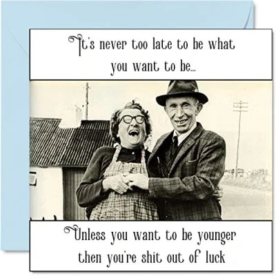 Image of Rude Birthday Cards for Men &amp; Women Lucky Strike Joke Happy Card Mum Dad Grandad Nanny Sister Brother Uncle Auntie Cousin, 145mm x Humour Banter Bday Greeting