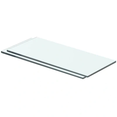 Image of vidaXL Shelves 2 pcs Panel Glass Clear 40x12 cm
