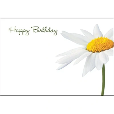 Image of Worded Emotions Floristry Message Cards Flowers and Floral Gifts (Happy Birthday White)