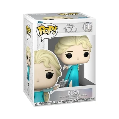 Image of Funko Pop! Disney: Disney 100 Elsa Collectable Vinyl Figure Gift Idea Official Merchandise Toys for Kids &amp; Adults Movies Fans Model Collectors and Display