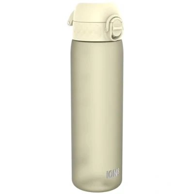 Image of Ion8 Water Bottle, 500 ml/18 oz, Leak Proof, Easy to Open, Secure Lock, Dishwasher Safe, BPA Free, Hygienic Flip Cover, Carry Handle, Fits Cup Holders, Clean, Carbon Neutral, Creamy White