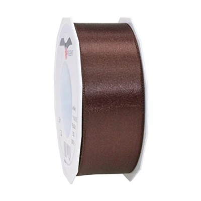 Image of Präsent Satin Ribbon Espresso 40 mm width, 25 m length