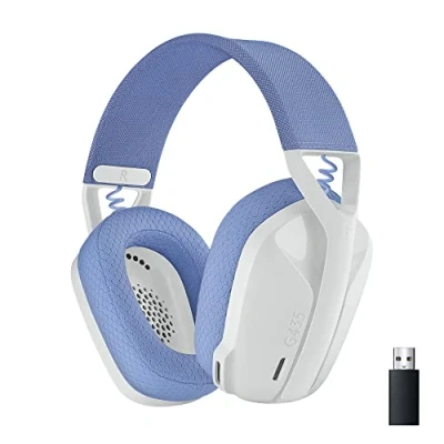 Image of Logitech G435 LIGHTSPEED &amp; Bluetooth Wireless Gaming Headset, Ultra Lightweight 165g over ear headphones, built in mics, 18h battery, compatible with Dolby Atmos, PC, PS4, PS5, Nintendo Switch Black