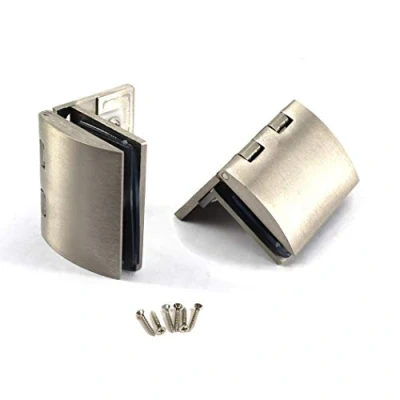 Image of 90 Degree Glass Door Pivot Hinge Kit Zinc Alloy Shower Clamp Clip 2 Pieces with Screws,Adaptive 8 10mm