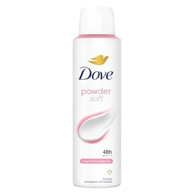 Image of Dove Powder with ¼ moisturising cream Anti perspirant Deodorant Spray for 48 hours of protection 6 x 150 ml