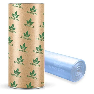 Image of 200m. ECO Nappy Bin Refills compatible with Tommee Tippee TEC, Twist &amp; Click, Simplee Angelcare + cardboard for easy refilling Blue Flower fragrance