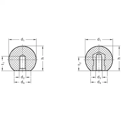 Image of Ganter DIN319 KU 32 M8 C Ball Knob; Phenolic