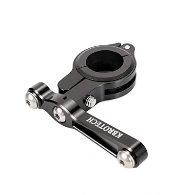 Image of Kbrotech Bicycle Water Bottle Cage Holder Adapter Adjustable MTB Road Bike Handlebar Seat Post Mount (Sigle Black)
