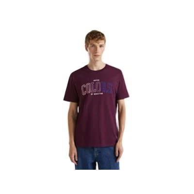 Image of United Colors of Benetton Men&#039;s 3i1xu1096 t Shirt, Purple, S