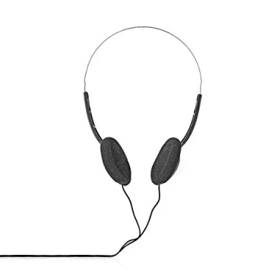 Image of On Ear Wired Soft Pad Headphones 3.5mm Black