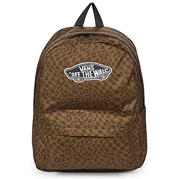 Image of Vans Leopard Print Backpack Off The Wall Design, Brown
