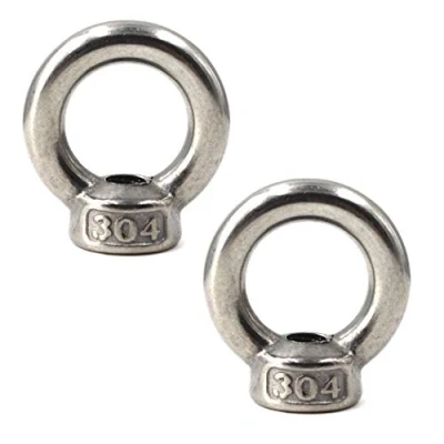 Image of M14 Lifting Eye Nut 304 Stainless Steel Ring Bolts Threaded Nuts Pack of 2