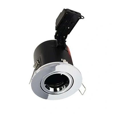 Image of Aurora Fire Rated Adjustable Downlight with LED Lamp Polished Chrome