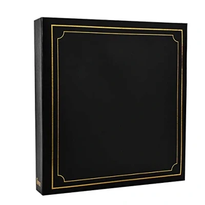 Image of Arpan 6x4&quot; Deluxe Gold Stamp Cover Large Photo Album for 500 Photo&#039;s Black