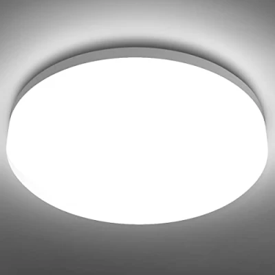 Image of Lepro Bathroom Light, 15W 1500lm Ceiling Lights, 100W Equivalent, Waterproof IP54, Small, Dome, Modern, Flush Light for Kitchen, Bulkhead, Toilet, Porch, Bedroom, Utility Room and More