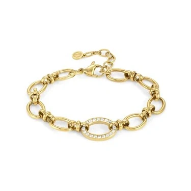 Image of Nomination Affinity Gold Steel Crystal Bracelet