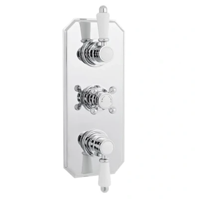 Image of Traditional Concealed Triple Thermostatic Shower Valve (2 Outlets) Chrome Balterley
