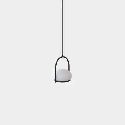 Image of Coco Single Globe Pendant Black, White E14