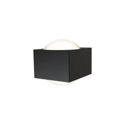 Image of Ansell Misano Square IP65 Bi Directional Wall Light 3000K Black