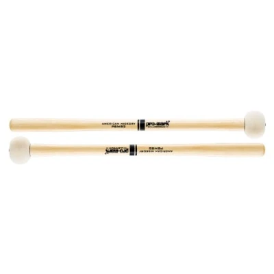 Image of ProMark Bass Drum Mallets Performer Series Extra Dense Felt Head Ideal for 20 22 inch Drums American Hickory Handles Comfort Flare Grip Exceptional Balance, Sound Projection 1 Pair